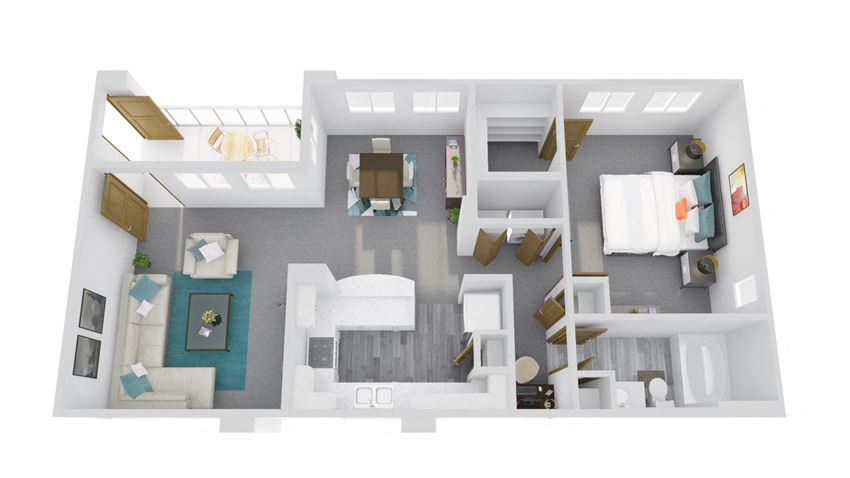 Zone Apartments Coyote 3D Floor Plan Zone Apartments Coyote 3D Floor Plan